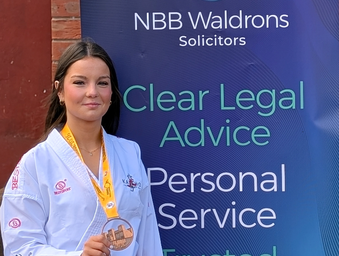 NBB Waldrons' Sponsored Athlete, Hattie Jenkins, selected to represent England in Two Karate Competitions Later This Year.